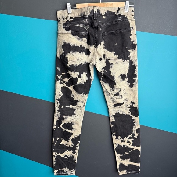 Current/Elliott Black and Cream Tie-Dye Jeans - Picture 6 of 13